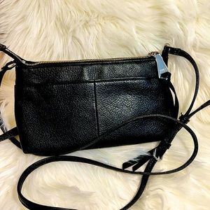Aimee Kesternberg Black Leather Crossbody Bag / Clutch